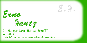 erno hantz business card